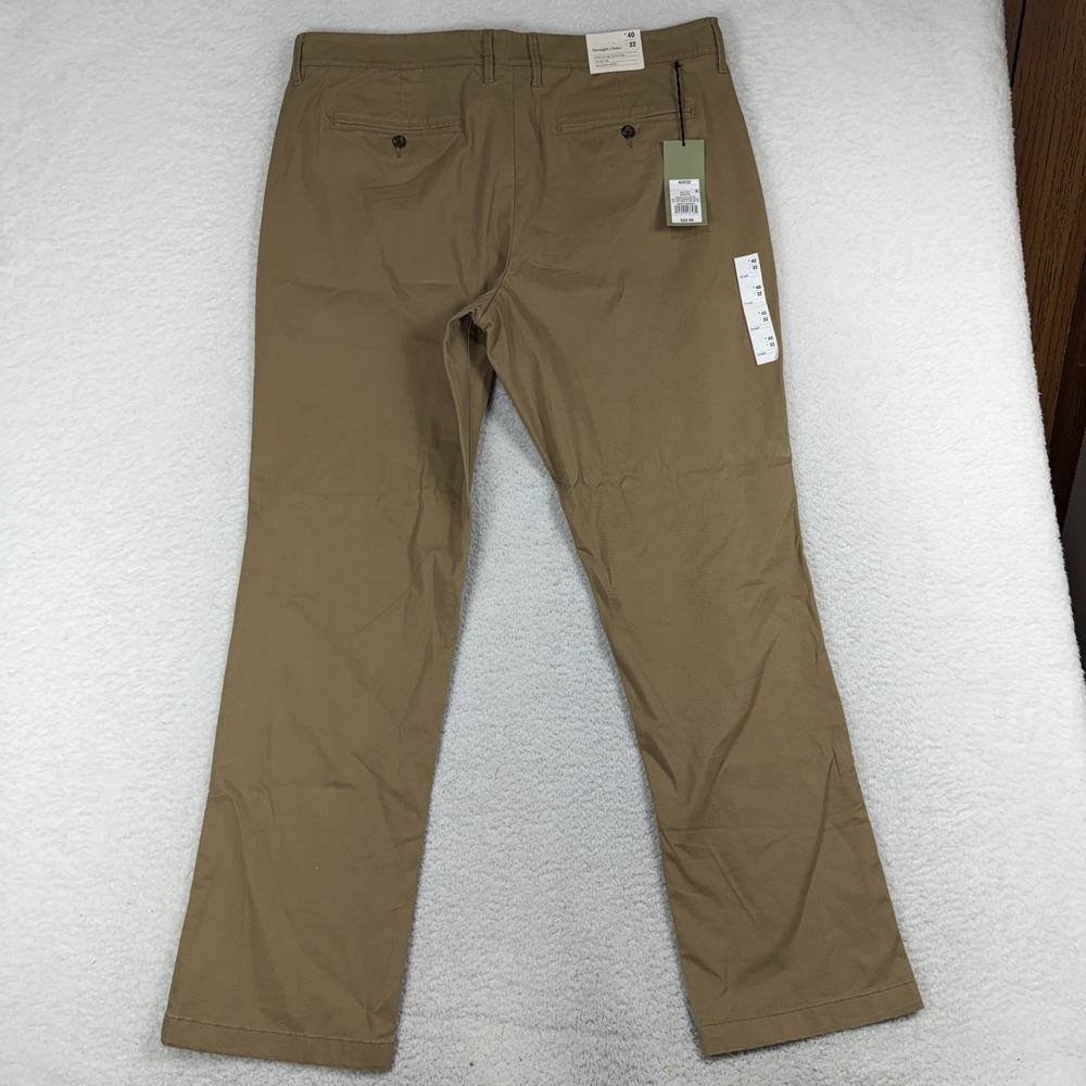 Goodfellow Pants Mens 40x32 (39x31) Hennepin Chino Athletic Khaki Straight NWT - Picture 7 of 11